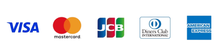 VISA、Mastercard、JCB、Diners Club International、American Express