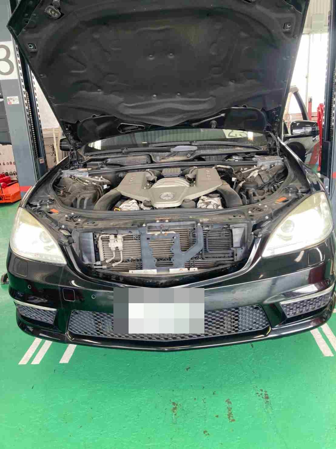 H22　メルセデスベンツ　S63　チェックランプ点灯、オイル交換、ワイパーゴム交換