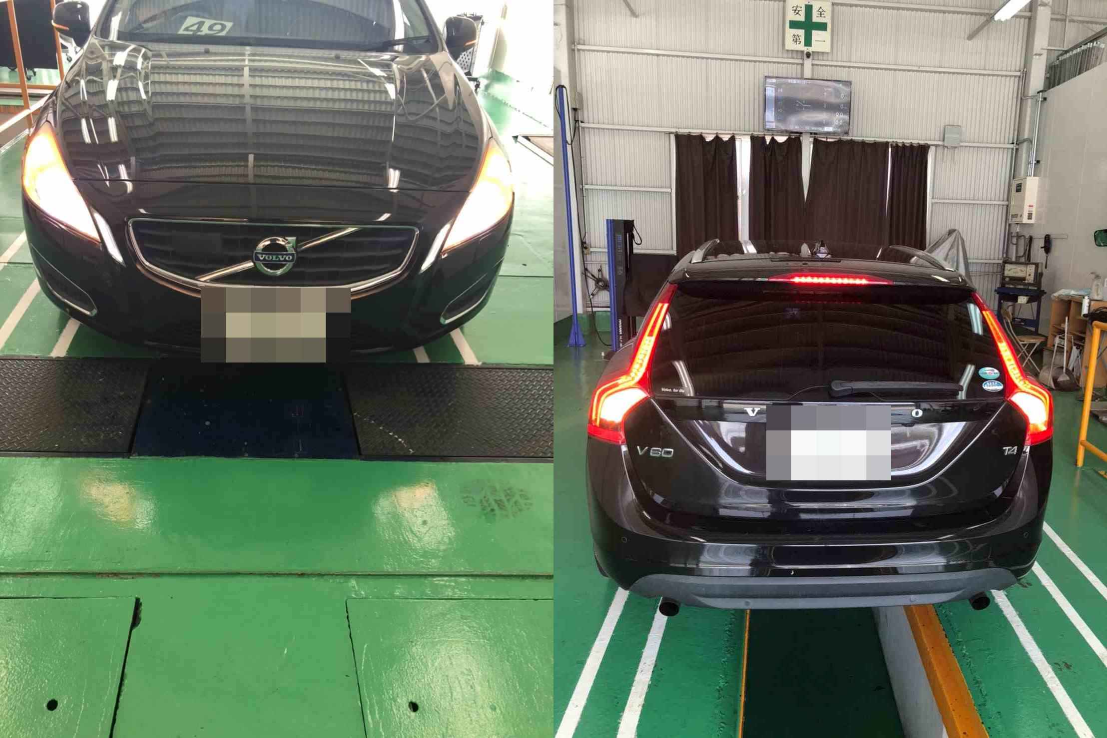 H23　ボルボ　V60　車検（ウォッシャーレベル警告灯、冷却水レベル警告灯、水漏れ）