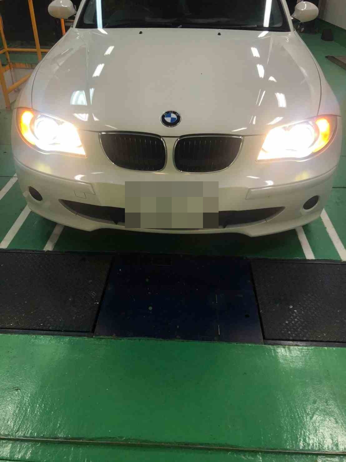 H18 BMW１シリーズ　車検(エンジオイルパン、ディスクロータ交換）